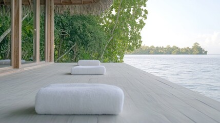 Tropical Yoga Deck by the Water