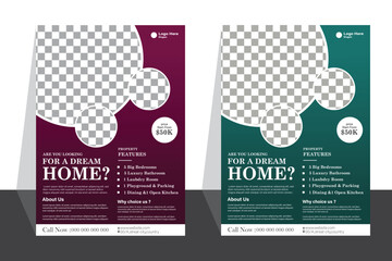 New modern real estate  flyer design template 