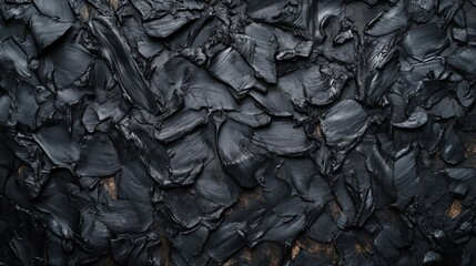 Abstract Black Impasto Painting Texture