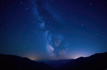 Deep night sky with many stars background