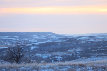 Winter Saskatchewan Scenery with animals, frost, fog, abandoned places, churches and more.