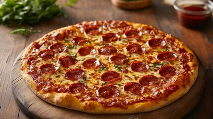 Crispy Homemade Golden Pizza with Fresh Toppings and Flavorful Crust