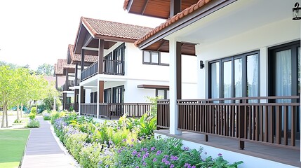 Architectural garden villas