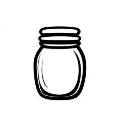 Simple glass jar graphic