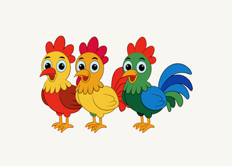 Fototapeta premium hen vector, chicken illustration, logo hen, birds bland and white isolated on transparent background