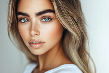 Naklejka premium close up portrait of a woman