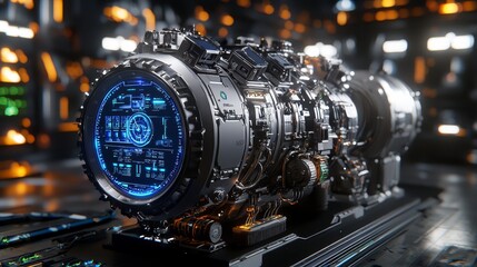 Fototapeta premium An assembly line capable of automatically modifying its speed and output in response to fluctuating demands, thanks to the rapid and dependable data transmission enabled by 5G