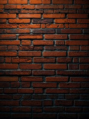 Obraz premium Old red brick wall texture, space for text or image.
