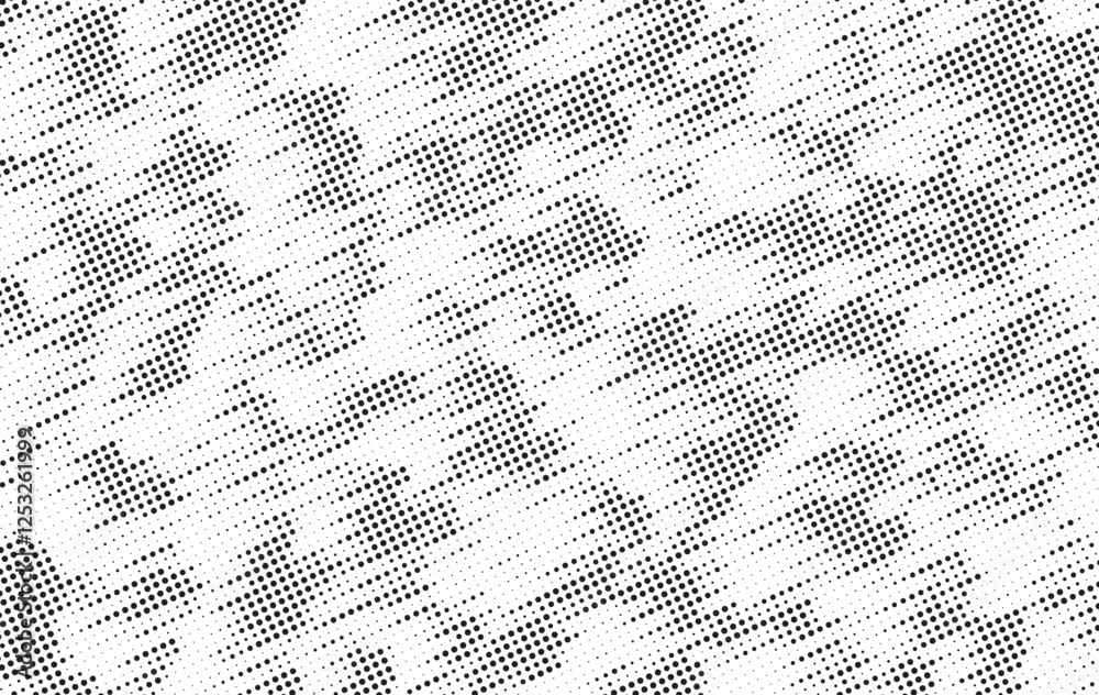 Poster black and white dots, halftone effect. gradient background. gradient halftone dots grunge background