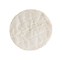 fresh whole camembert cheese isolated on white background