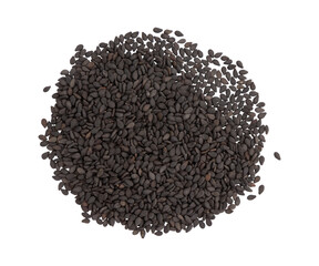 black sesame isolated on white background