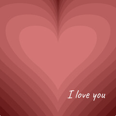 Banner template with hearts. Red and pink hearts. Abstract. Background. Vector illustration.