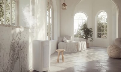 A voice-activated AI-powered trash and recycling system that sorts waste automatically. This system utilizes AI to identify and categorize items, offering users a seamless experience