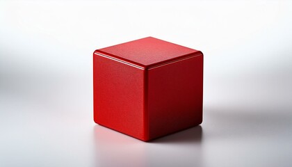 Fototapeta premium a red cube with a white background