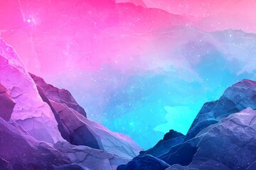 Fototapeta premium Holographic Iridescent Gradient of Pink and Blue Abstraction of Nature Background