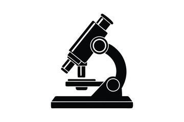 Silhouette of a microscope vector art illustration1.eps
