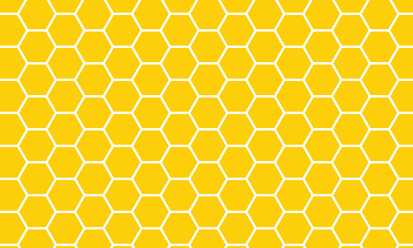 abstract yellow honeycomb pattern can be used background.