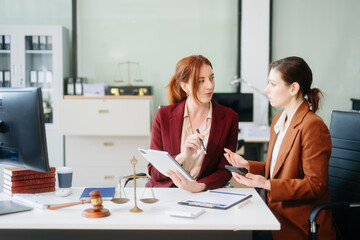 Modern lawyer office a professional discussion, legal documents, and teamwork. Perfect for business, legal advice