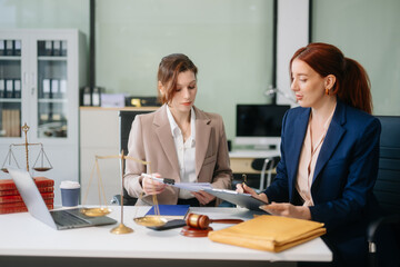 Modern lawyer office a professional discussion, legal documents, and teamwork. Perfect for business, legal advice