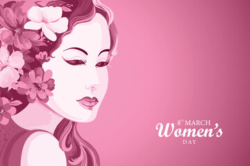 Happy women's day celebrations concept card design