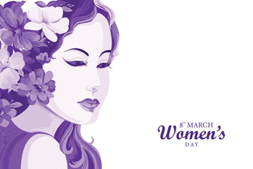 International happy womens day card background