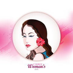 Happy womens day celebrations concept card design