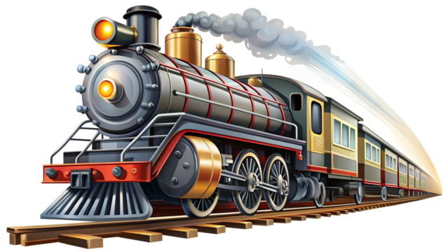 train in motion clipart illustration png