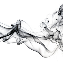 black smooth smoke wave cut out