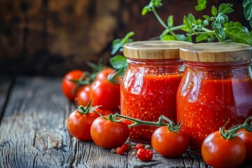 Industrial production of tomatoes and tomato paste.