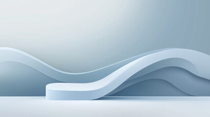 Light blue gradient background with empty space for product display, set in a minimalist studio-style backdrop, ideal for showcasing products in a clean and modern vector illustration