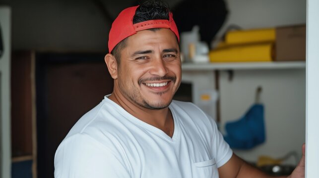 Hispanic male dentist smiles warmly while working in a bright, welcoming dental office on National Dentists Day