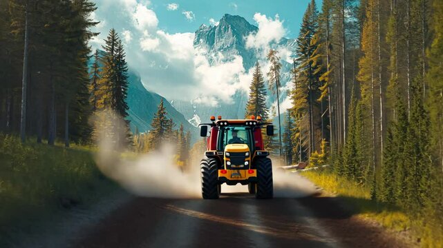 Deforestation: heavy machinery reshaping the landscape