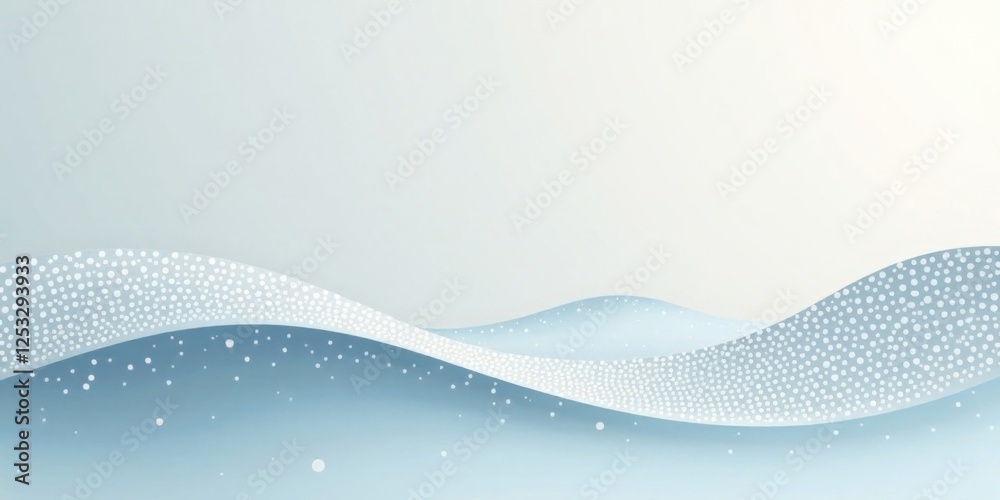 Poster serene blue abstract wave background with soft, gentle undulations and delicate white dotted texture