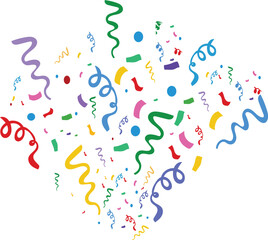 Colorful Confetti, Paper Confetti Design vector illustartion