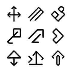 direction arrow sign simple vector logo icon