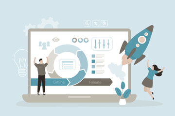 Agile methodology, business project development process, daily decisions management method, startup launch. Agility effect.