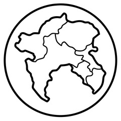 Custom Geographic Line Art Vectors