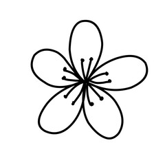 Flowers flat line icons