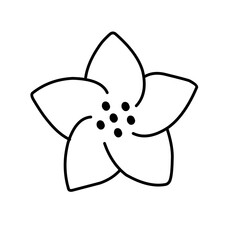 Flowers flat line icons