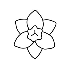 Flowers flat line icons