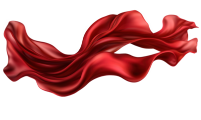 A piece of red silk fluttering in the wind
