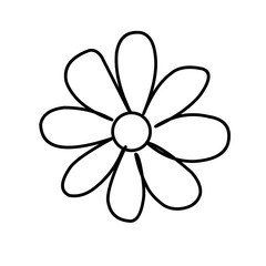 Flowers flat line icons