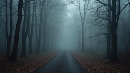 November Fog: Smoky Grey Text in Chilly Air