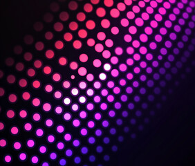 Dark purple background with scattered dots and glowing lights, featuring a smooth gradient transition from pink to violet, creating a vibrant and dynamic atmosphere