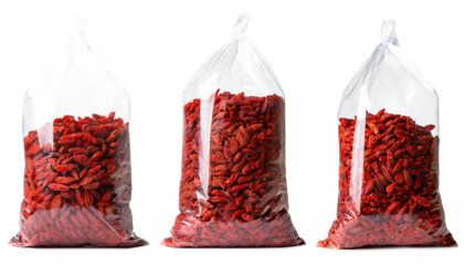 Rote Goji-Beeren ausgeschnitten: Nährstoffreiche Superfrucht für gesunde Ernährung und Rezepte
