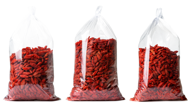 Rote Goji-Beeren ausgeschnitten: Nährstoffreiche Superfrucht für gesunde Ernährung und Rezepte