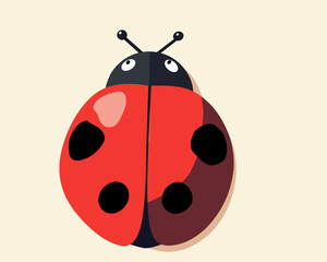 High-quality ladybug vector icon with a clean, modern design. Perfect for apps, websites, logos, and prints. Scalable