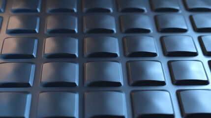 Obraz premium Abstract Blue Grid Pattern Softly Lit. AI Generated