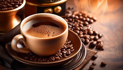 Fototapeta premium cup of coffee background