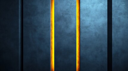 Glowing yellow lines dramatically contrast deep blue textured background. AI Generated